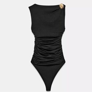 ZARA Polyamide Trim Bodysuit